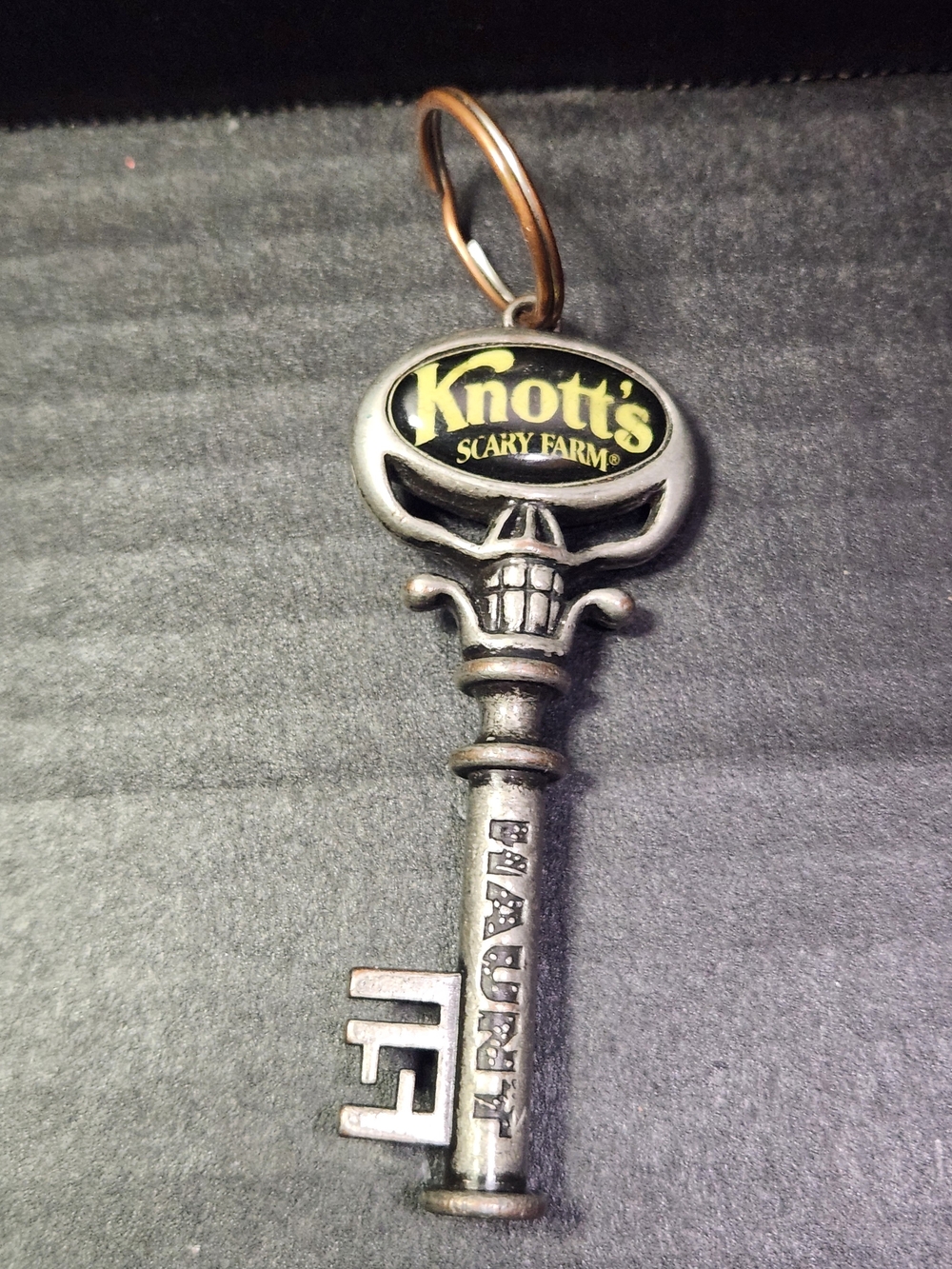 Knott's Scary Farm Metal Key Bottle Opener - Black & Yellow
